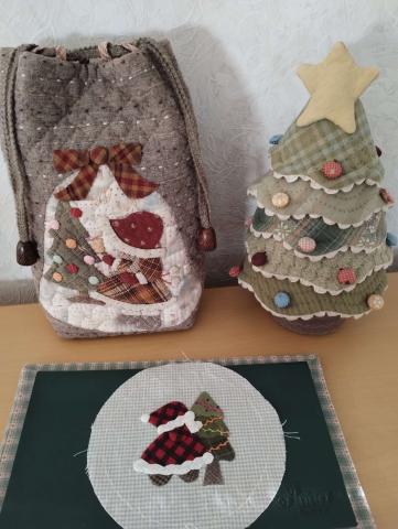 スーちゃんサンタのアルファベットキルト