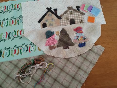 オーバルタペストリー「クリスマス」