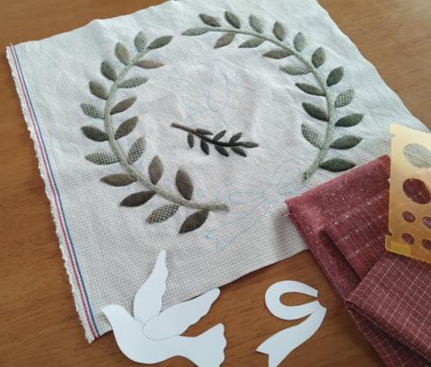 アップリケキルト途中経過