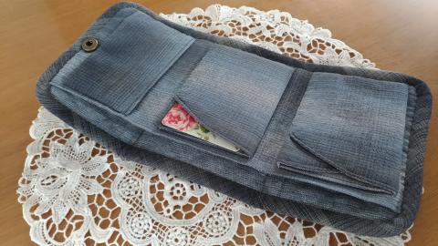ヘキサゴンの三つ折り財布完成