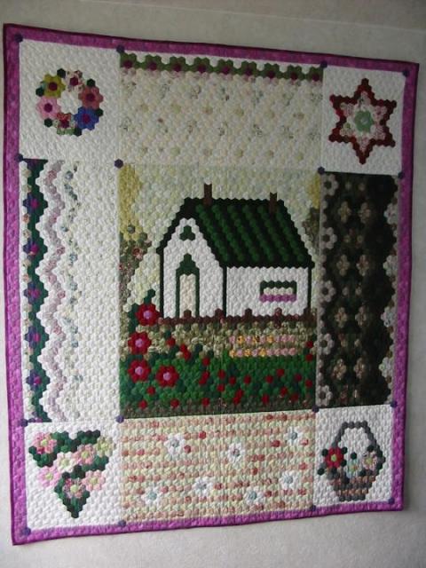 赤毛のアン パッチワーク キッチンクロス ハンドメイド