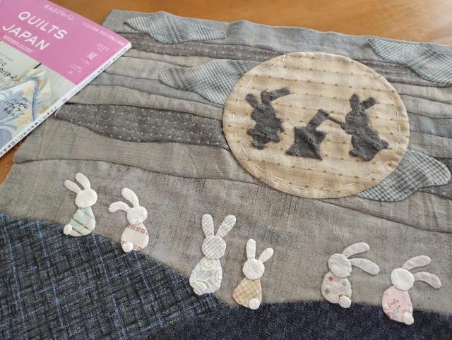 お月見うさぎのトップ完成 | patch のハンドメイド ブログ