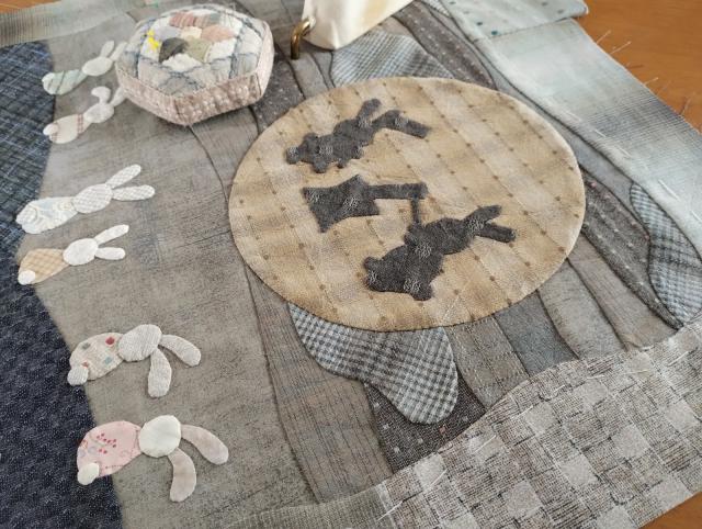 お月見うさぎのトップ完成 | patch のハンドメイド ブログ