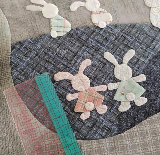 お月見うさぎのトップ完成 | patch のハンドメイド ブログ