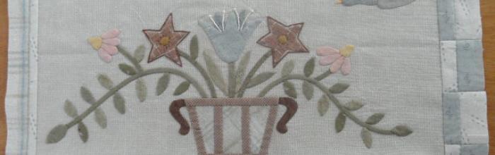 チューリップと星の花のパターン