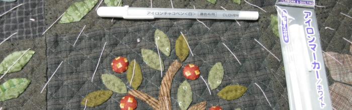 濃い色のキルト
