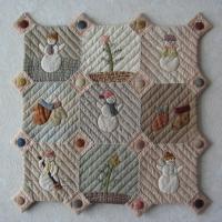 雪だるまのキルト