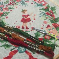 バックステッチ入れます